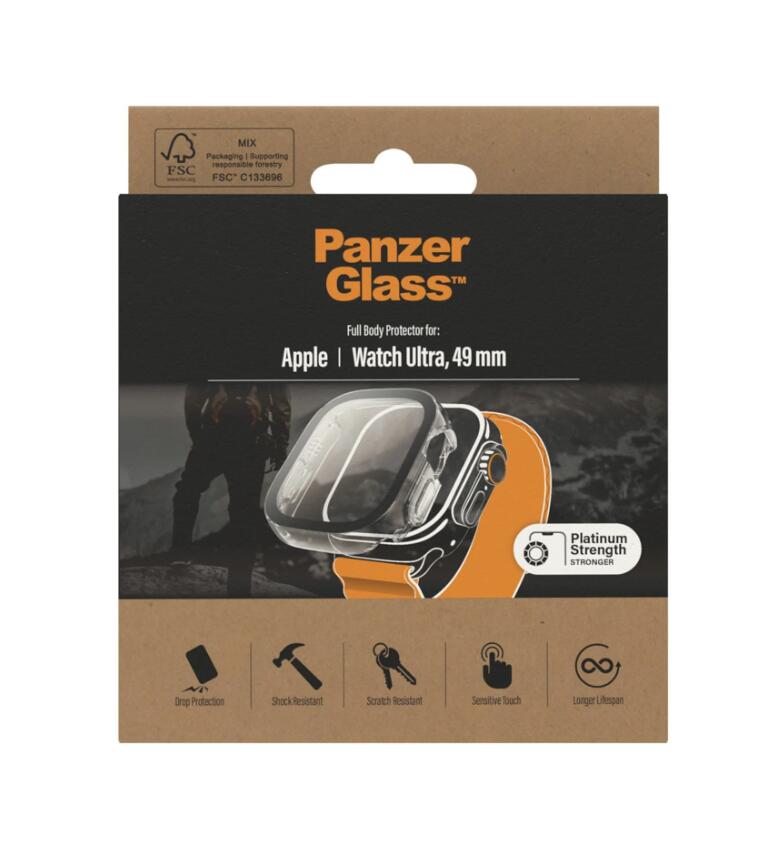 PanzerGlass™ Displayschutz Full Body Apple Watch Ultra & Ultra 2 - 49mm transparent PanzerGlass™ Displayschutz Full Body Apple Watch Ultra & Ultra 2 - 49mm transparent